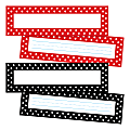 Barker Creek Double-Sided Name Plates, 12" x 3-1/2", Dots, Pack Of 36 Plates, Set Of 2 Packs