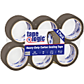 Tape Logic® Acrylic Sealing Tape, 3" Core, 2" x 55 Yd., Tan, Pack Of 6