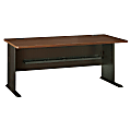 Bush Business Furniture Office Advantage Desk 72"W, Sienna Walnut/Bronze, Standard Delivery 1 thumbnail image