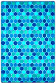 Carpets for Kids® Pixel Perfect Collection™ Honeycomb Pattern Activity Rug, 4' x 6', Blue