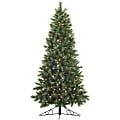 Fraser Hill Farm Snowy Alpine Christmas Tree, With Clear Lights, 3'