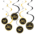 Amscan Swirl Decorations, 5" x 5", Black/Gold, Pack Of 9 Decorations 1 thumbnail image