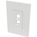 Eaton Tripp Lite Series 2-Port Keystone Single-Gang Faceplate, White, TAA - 2 x Total Number of Socket(s) - 1-gang - White - Polycarbonate 1 thumbnail image