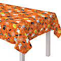 Amscan Spooky Friends Flannel Backed Vinyl Tablecloths, 52" x 90", Orange, Pack Of 2 Tablecloths 1 thumbnail image