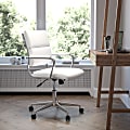 Flash Furniture LeatherSoft™ Faux Leather Mid-Back Contemporary Executive Office Chair, White