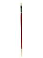 Winsor & Newton University Series Long-Handle Paint Brush 236, Size 4, Flat Bristle, Red
