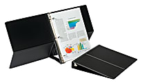 Cardinal® Vertical Easel 3-Ring Binder, 1" Round Rings, Black 1 thumbnail image