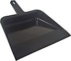 Continental Industrial Dust Pan, 12 1/4", Black, Pack Of 12
