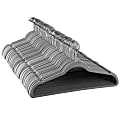 Elama Velvet Slim-Profile Heavy-Duty Hangers, Gray, Pack Of 100 Hangers 1 thumbnail image