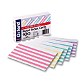 Oxford® Color Bar Index Cards, Ruled, 3" x 5", Pack Of 100
