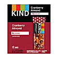 KIND Healthy Snack Bars, Cranberry/Almond/Antioxidants, 1.4 Oz, Box Of 12 Bars