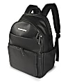 Kenneth Cole Marley Faux Leather Double Compartment Women’s Backpack, 16-1/4”H x 12-1/2”W x 6-3/4”D, Black 1 thumbnail image
