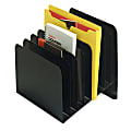 Office Depot® Brand Slanted Recycled Vertical File Organizer, 8 Compartments, Black