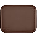Cambro Fast Food Trays, 14" x 18", Brown, Pack Of 12 Trays
