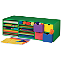 Classroom Keepers Crafts Keeper - 10 Compartment(s) - 4 Drawer(s) - Compartment Size 1.50" x 9.25" x 12.25" - Drawer Size 4.25" x 4.50" - 9.4" Height x 30" Width x 12.5" Depth - Recycled - Green - 1Each