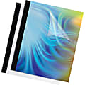 Fellowes Thermal Presentation Covers - 1" , 240 sheets, Black - 11" Height x 8.5" Width x 1" Depth - 1" Maximum Capacity - 240 x Sheet Capacity - Rectangular - Black - Polyvinyl Chloride (PVC) - 10 / Pack