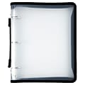 JAM PAPER 3 Ring Plastic Zipper Binder, 1.5 inch, Clear, Sold Individually 1 thumbnail image