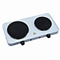 MegaChef Smooth Dual-Burner Cook Top Buffet Range, White 1 thumbnail image