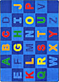 Joy Carpets Kid Essentials Rectangular Area Rug, Patchwork Letters, 7-2/3' x 10-3/4', Multicolor 1 thumbnail image