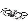 StarTech.com 2 Port DisplayPort KVM Switch - 4K 60Hz - UHD DP 1.2 USB KVM Switch w/ 4ft Cables & Audio - SV211DPUA4K 1 thumbnail image