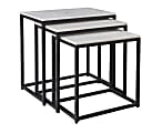 Coast to Coast Square Marble Nesting Tables, Multicolor, Set Of 3 Tables 1 thumbnail image