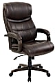 Realspace® Westdale Big & Tall Bonded Leather High-Back Chair, Brown 1 thumbnail image