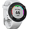 Garmin Forerunner 45S GPS Watch - Wrist - Heart Rate Monitor, Accelerometer - 1" - 208 x 208 - GPS - 168 Hour - 1.54" - White - Glass Lens - Silicone Band - Water Resistant - Glass Lens 1 thumbnail image