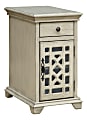 Coast To Coast Chairside 1-Drawer 1-Door Cabinet, 25"H x 14"W x 20-1/2"D, Ivory
