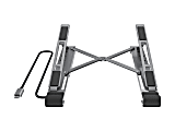 Hyper, USB C Hub Stand, 3/4"H x 2 3/8"W x 10 1/4"D, Silver, HD71HS 1 thumbnail image
