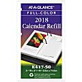 AT-A-GLANCE® Photographic Daily Loose-Leaf Desk Calendar Refill, 3 1/2" x 6", 30% Recycled, White, January to December 2018 (E41750-18)