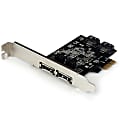 StarTech.com 2 Port PCI Express SATA 6 Gbps eSATA Controller Card - Dual Port PCIe SATA III Card - 2 Int/2 Ext 1 thumbnail image