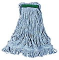 Rubbermaid® Commercial Super Stitch Cotton/Synthetic Wet Mop Heads, Medium, White, Case Of 6
