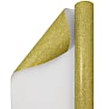 JAM Paper® Wrapping Paper, Glitter, 25 Sq Ft, Gold