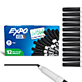 EXPO® Low-Odor Dry-Erase Pen-Style Markers, Black Ink, Pack Of 12 1 thumbnail image