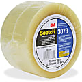 Scotch Recycled Corrugate Tape 3073 - 109.36 yd Length x 2.83" Width - 2.6 mil Thickness - 3" Core - Polypropylene Film Backing - Self-adhesive - 24 / Carton - Clear