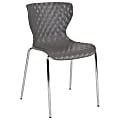 Flash Furniture Lowell Contemporary Design Plastic Stack Chair, Gray 1 thumbnail image