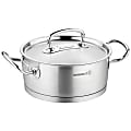 Korkmaz Proline Professional Series Stainless Steel Low Casserole With Lid, 7.3 Liter, Silver 1 thumbnail image