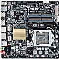 Asus H110T/CSM Desktop Motherboard - Intel Chipset - Socket H4 LGA-1151 - 32 GB DDR4 SDRAM Maximum RAM - SoDIMM - 2 x Memory Slots - Gigabit Ethernet - 4 x USB 3.0 Port - HDMI - 2 x SATA Interfaces 1 thumbnail image