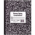 Roaring Spring Composition Notebook, 8" x 10", 60 Sheets, Black Marble