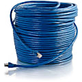 C2G 75ft Cat6 Ethernet Cable - Snagless Solid Shielded - Blue - 100 ft Category 6 Network Cable for Network Device - First End: 1 x RJ-45 Male Network - Second End: 1 x RJ-45 Male Network - Patch Cable - Shielding - 23 AWG - Blue
