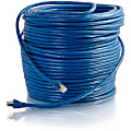 C2G 75ft Cat6 Ethernet Cable - Snagless Solid Shielded - Blue - 100 ft Category 6 Network Cable  - 43169 1 thumbnail image