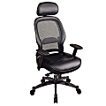 Office Star™ Matrex® Bonded Leather/Mesh High-Back Chair, Black