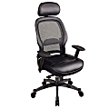 Office Star™ Matrex® Bonded Leather/Mesh High-Back Chair, Black 1 thumbnail image