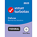 TurboTax Deluxe 2023 Federal Only + E-file, For PC/Mac, Disc Or Download_