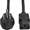 Eaton Tripp Lite Series Desktop Computer AC Power Cord, Right-Angle NEMA 5-15P to C13 - 10A, 125V, 18 AWG, 3 ft. (0.91 m), Black - P00600315D 1 thumbnail image