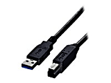 Comprehensive USB 3.0 A Male To B Male Cable 6ft. - 6 ft USB/USB-B Data Transfer Cable for Printer, Scanner, Keyboard, PC, MAC, Computer - Nickel Plated Connector - 28 AWG - Black