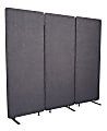 Luxor RECLAIM Acoustic Privacy Panel Room Dividers, 66"H x 24"W, Slate Gray, Pack Of 3 Room Dividers