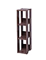 IRIS Mado 35"H 3-Shelf Slim Open Shelving Unit, Brown