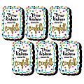 Teacher Created Resources Magnetic Whiteboard Erasers, 2-1/2" x 4", Confetti, Pack Of 6 Erasers