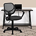Flash Furniture Mesh Low-Back Swivel Task Chair, Gray/Black